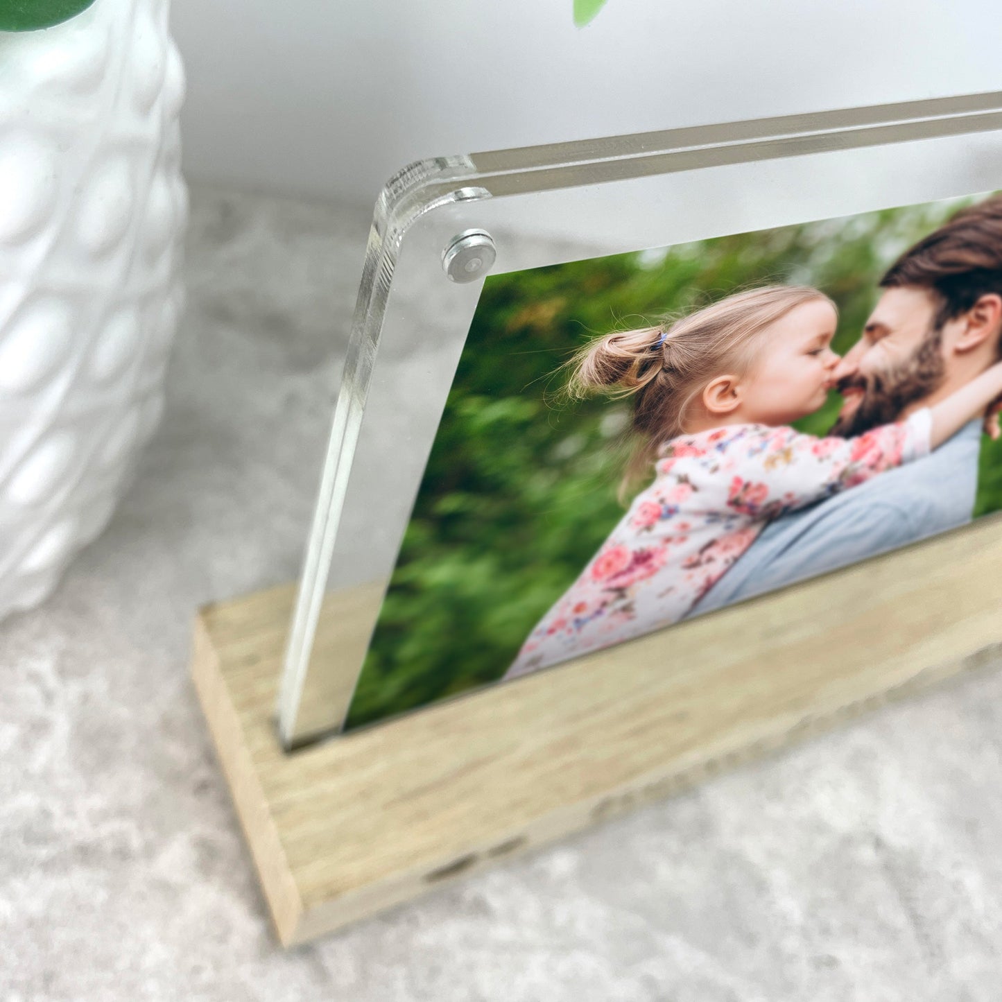 Personalised The World's Best Dad Wooden Base 6x4" Photo Frame