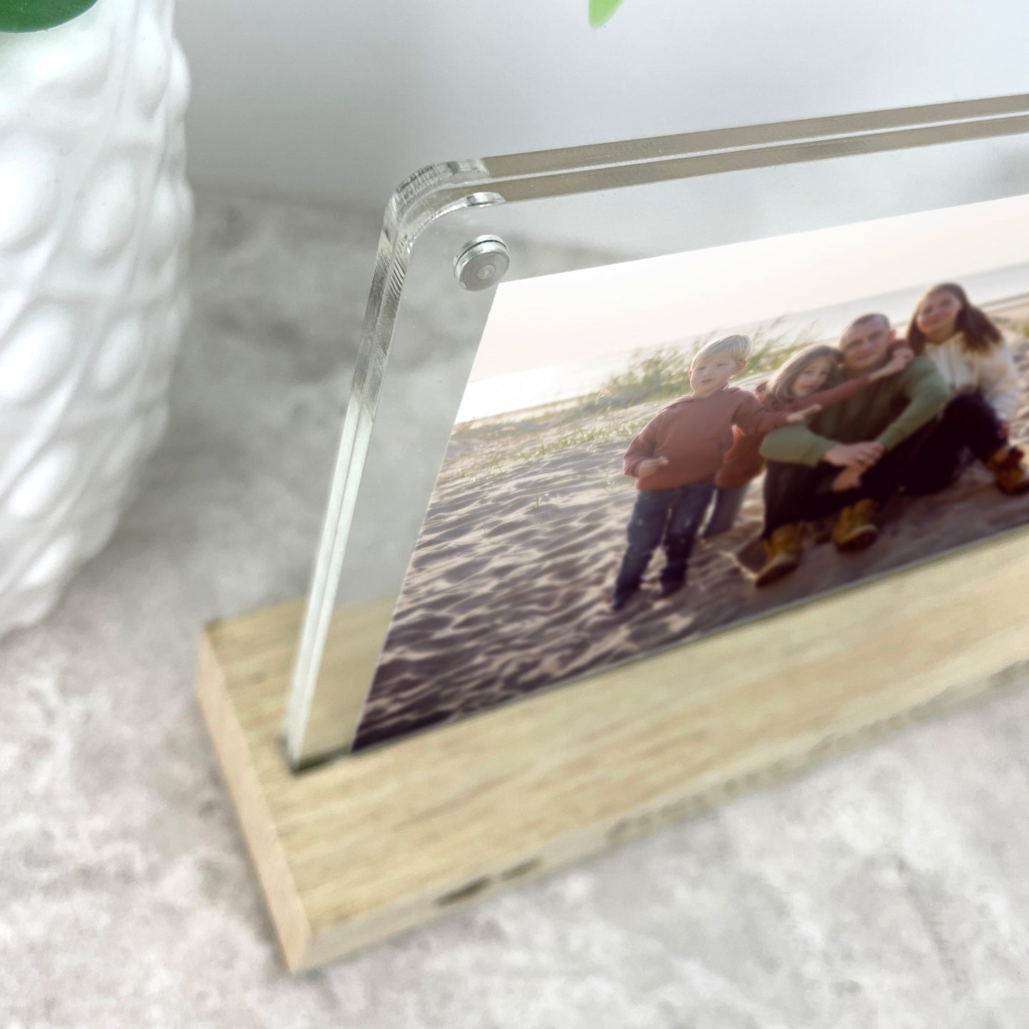 Personalised 'Our Adventures' From the Kids/Grandkids Wooden Base 6x4" Photo Frame