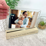 Personalised Any Custom Text Wooden Base 6x4" Photo Frame