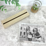 Personalised Any Custom Text Wooden Base 6x4" Photo Frame