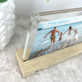 Personalised Any Custom Text Wooden Base 6x4" Photo Frame