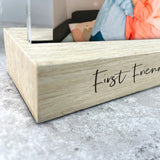 Personalised Any Custom Text Wooden Base 6x4" Photo Frame
