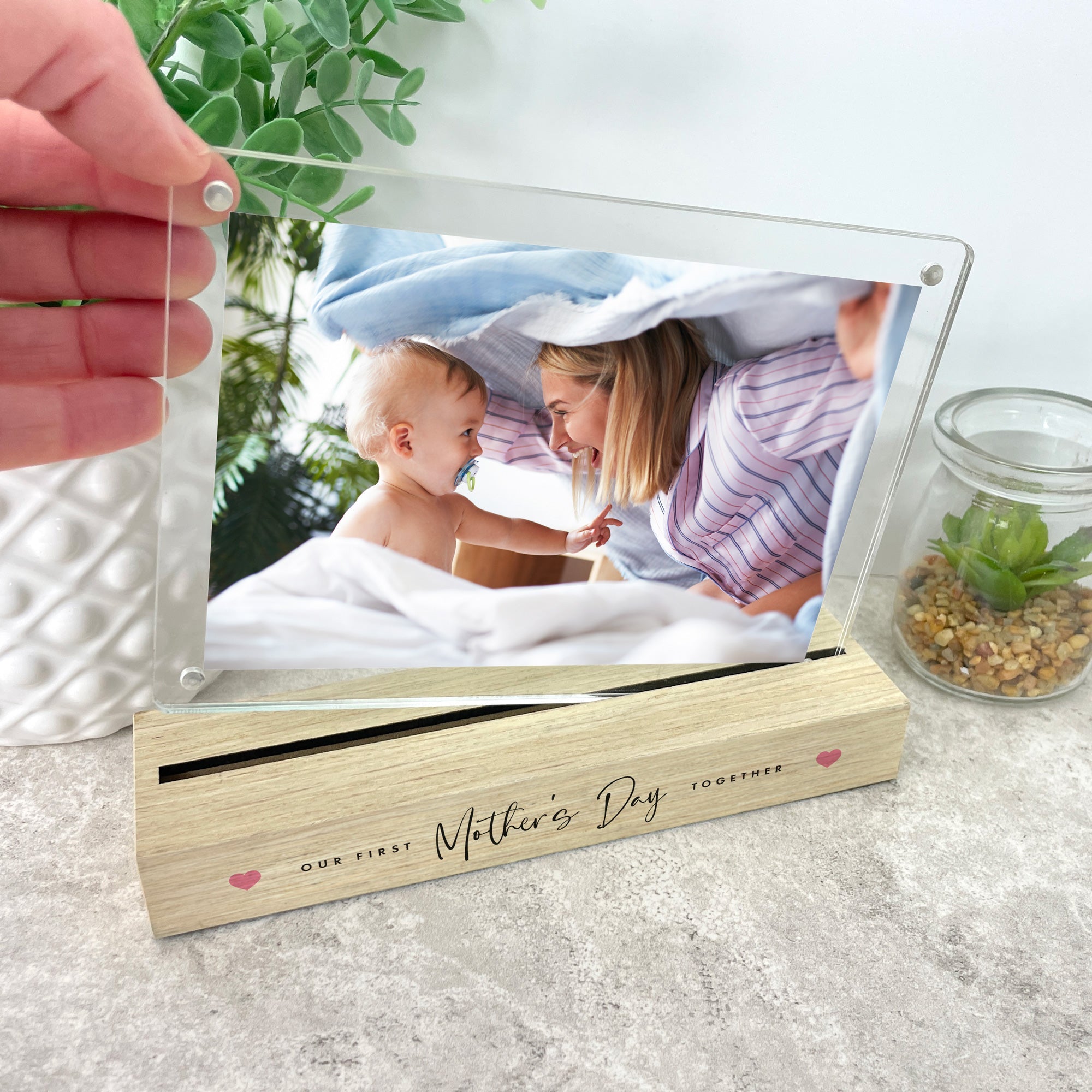 Personalised 'Our First...' Wooden Base 6x4