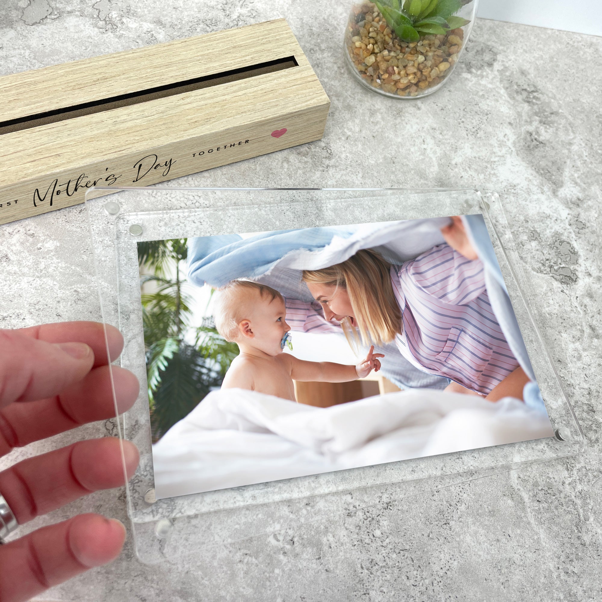 Personalised 'Our First...' Wooden Base 6x4