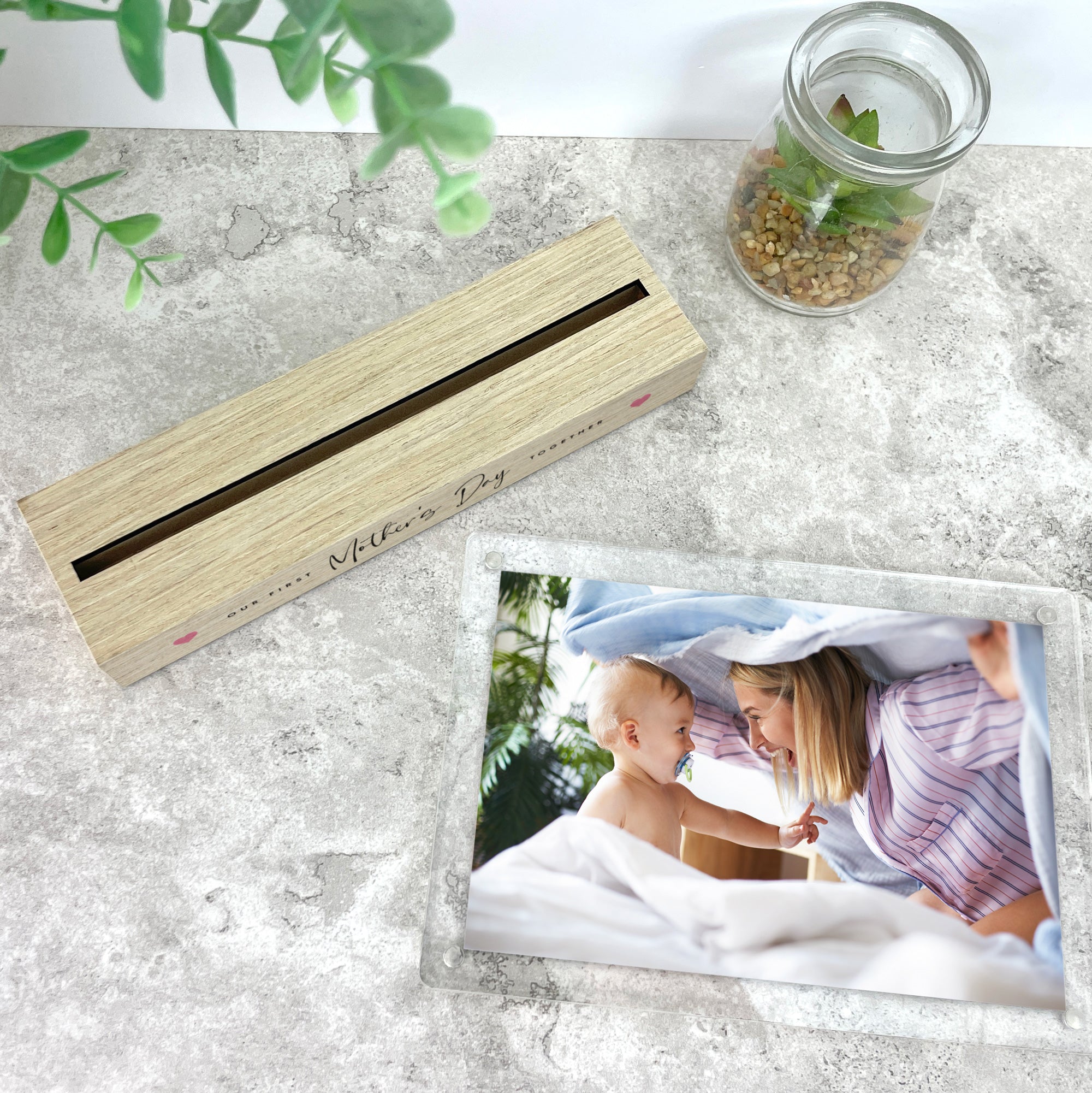 Personalised 'Our First...' Wooden Base 6x4