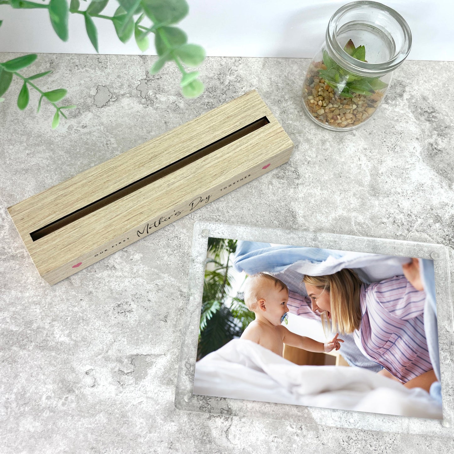 Personalised 'Our First...' Wooden Base 6x4" Photo Frame
