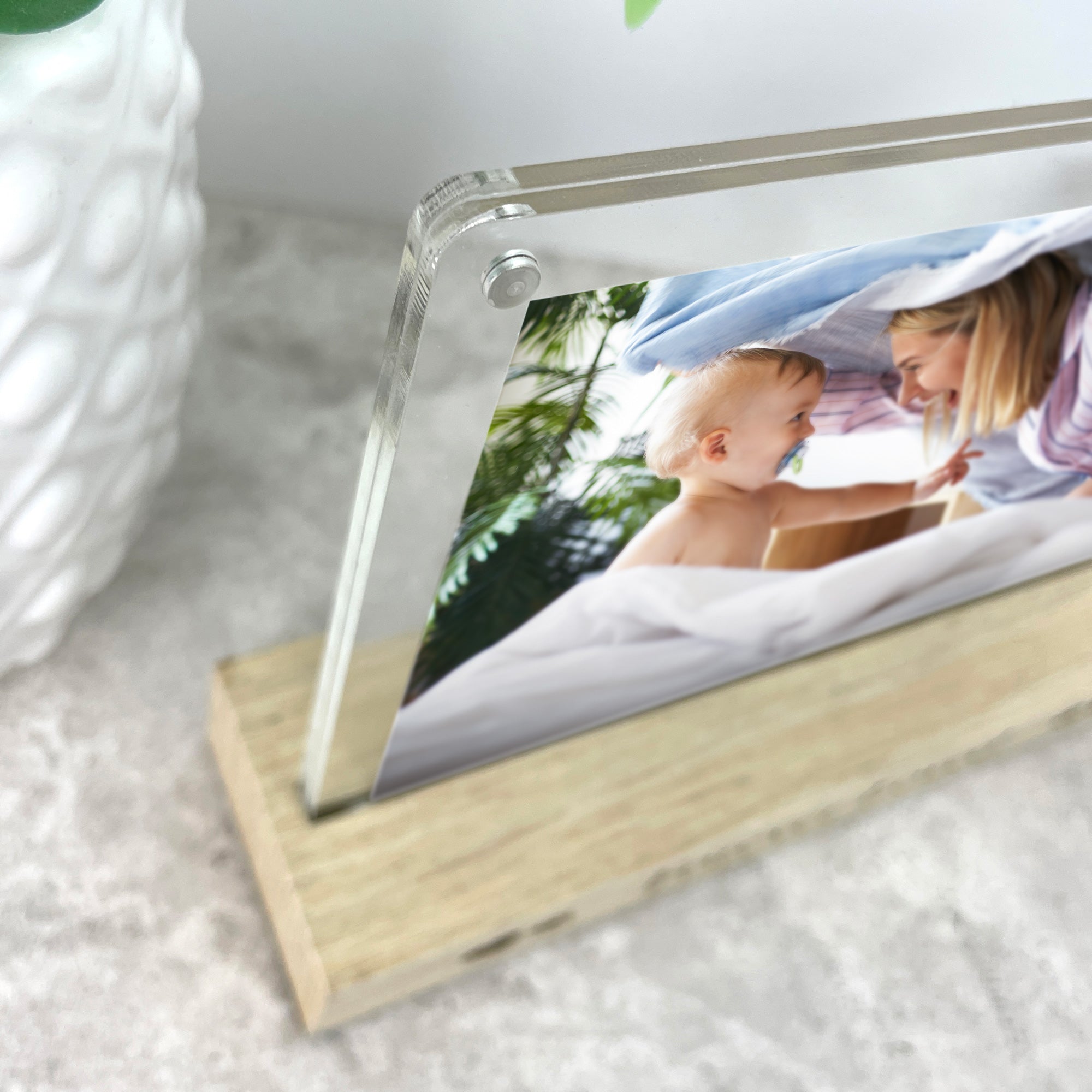 Personalised 'Our First...' Wooden Base 6x4