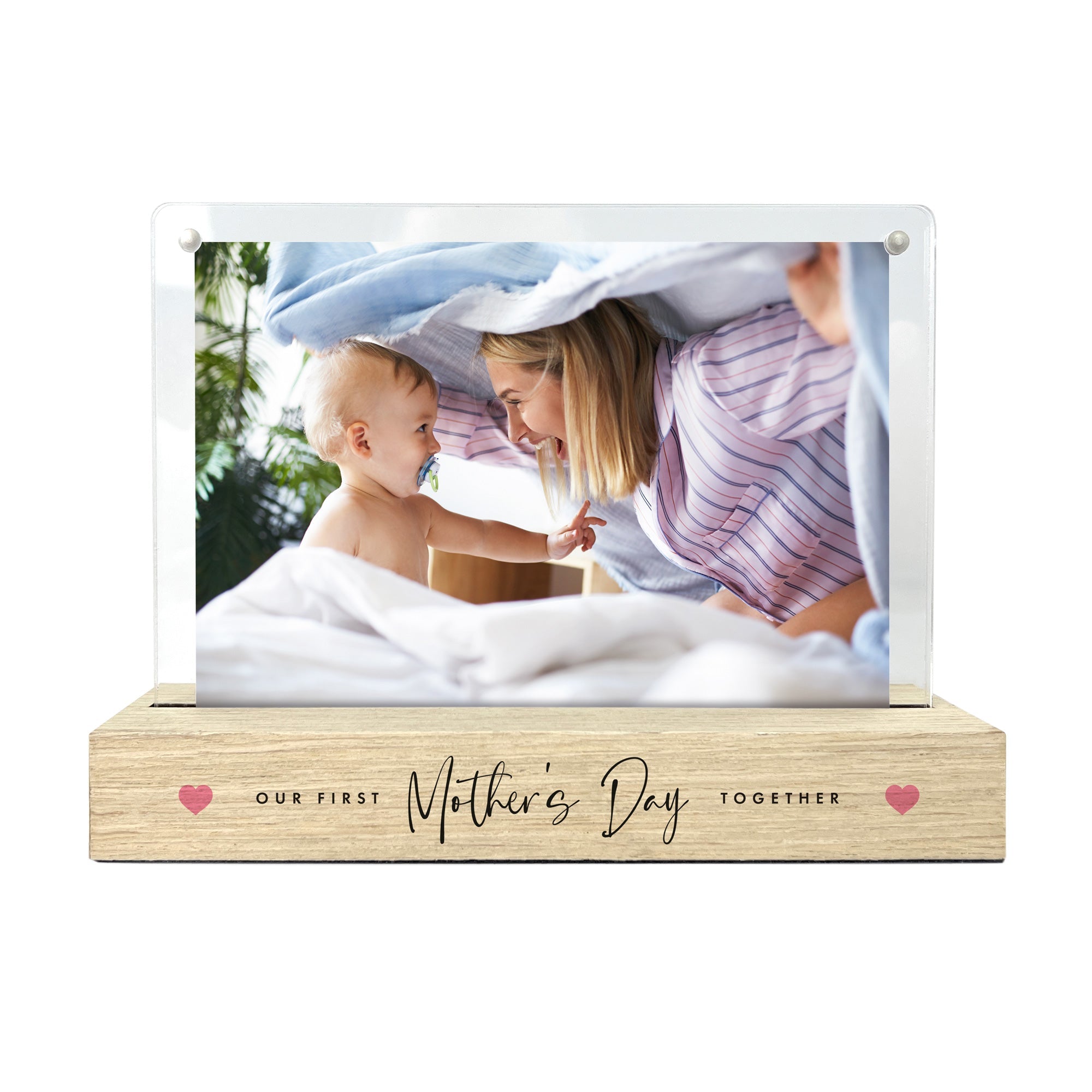 Personalised 'Our First...' Wooden Base 6x4