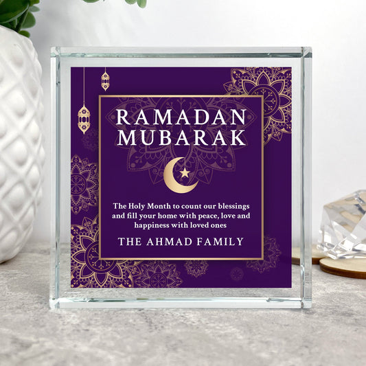 Personalised Ramadan Mubarak Crystal Token