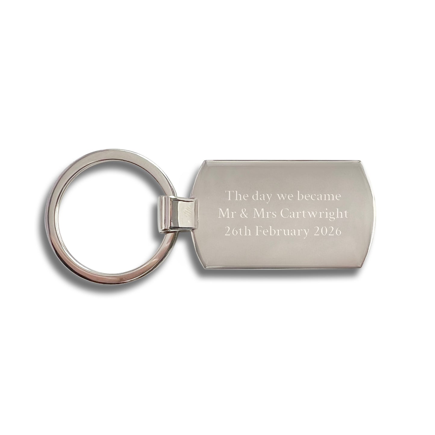 Personalised Rectangular Metal Photo Keyring
