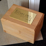 Personalised Eco-Friendly Urn – Bamboo Urn with Modern Engraving
