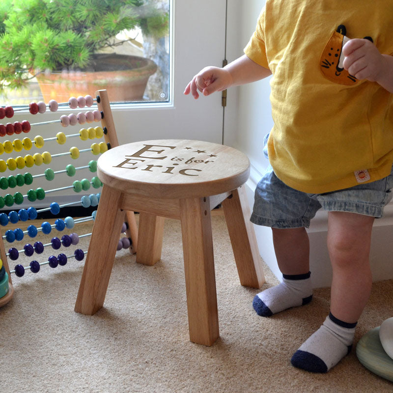 Personalised Kid's Stool Wooden Alphabet Name – Always Personal
