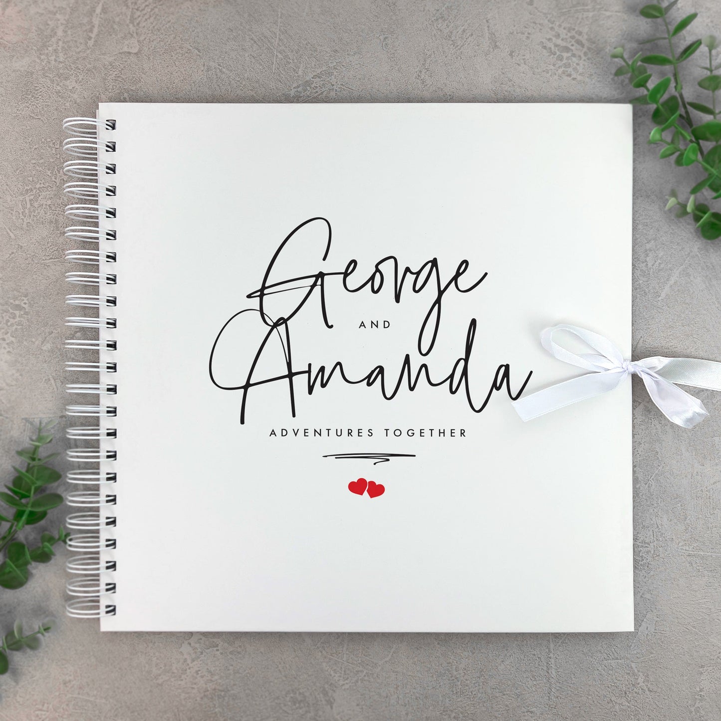 Personalised Couples Names Keepsake Memory Scrapbook