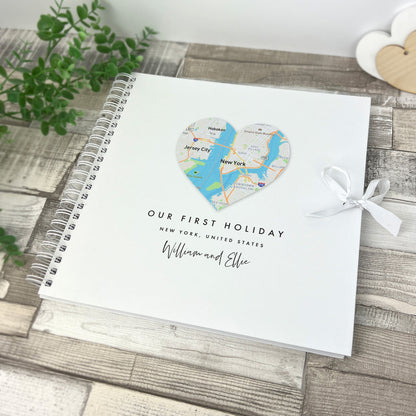 Personalised Heart Map Location Memory Scrapbook