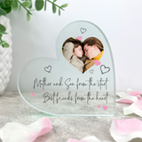 Personalised Mother & Daughter/Son Best Friends Photo Acrylic Freestanding Heart