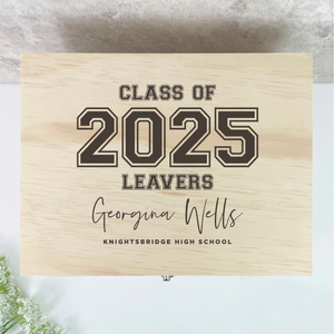 Personalised 'Class Of 2025' Leavers Memory Box - 5 Sizes