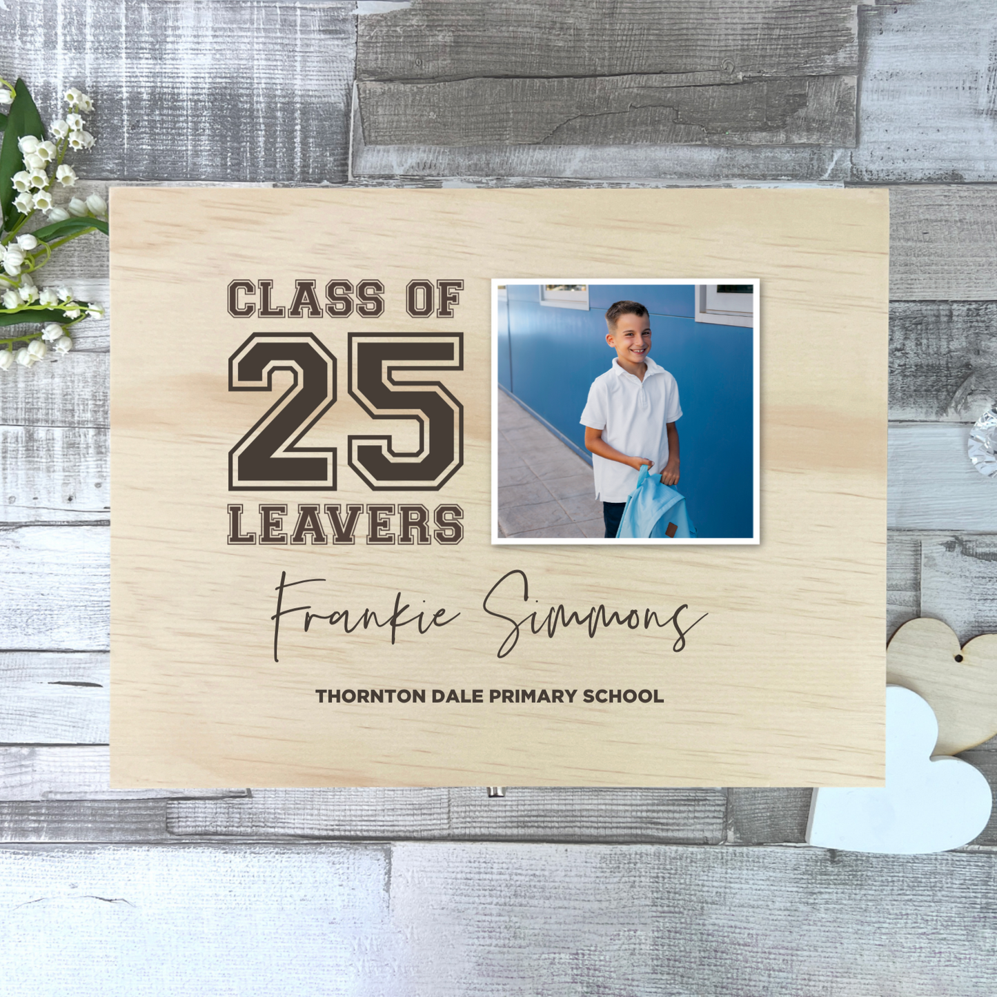 Personalised 'Class Of' School Leavers Photo Memory Box - 5 Sizes