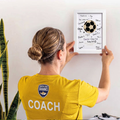 Personalised Sports Signature Board & Pen | End of Season Coach Gift
