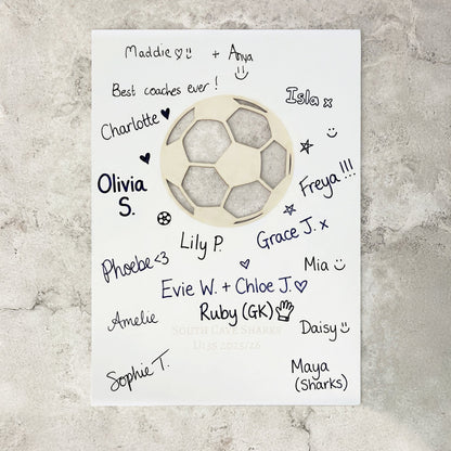 Personalised Sports Signature Board & Pen | End of Season Coach Gift