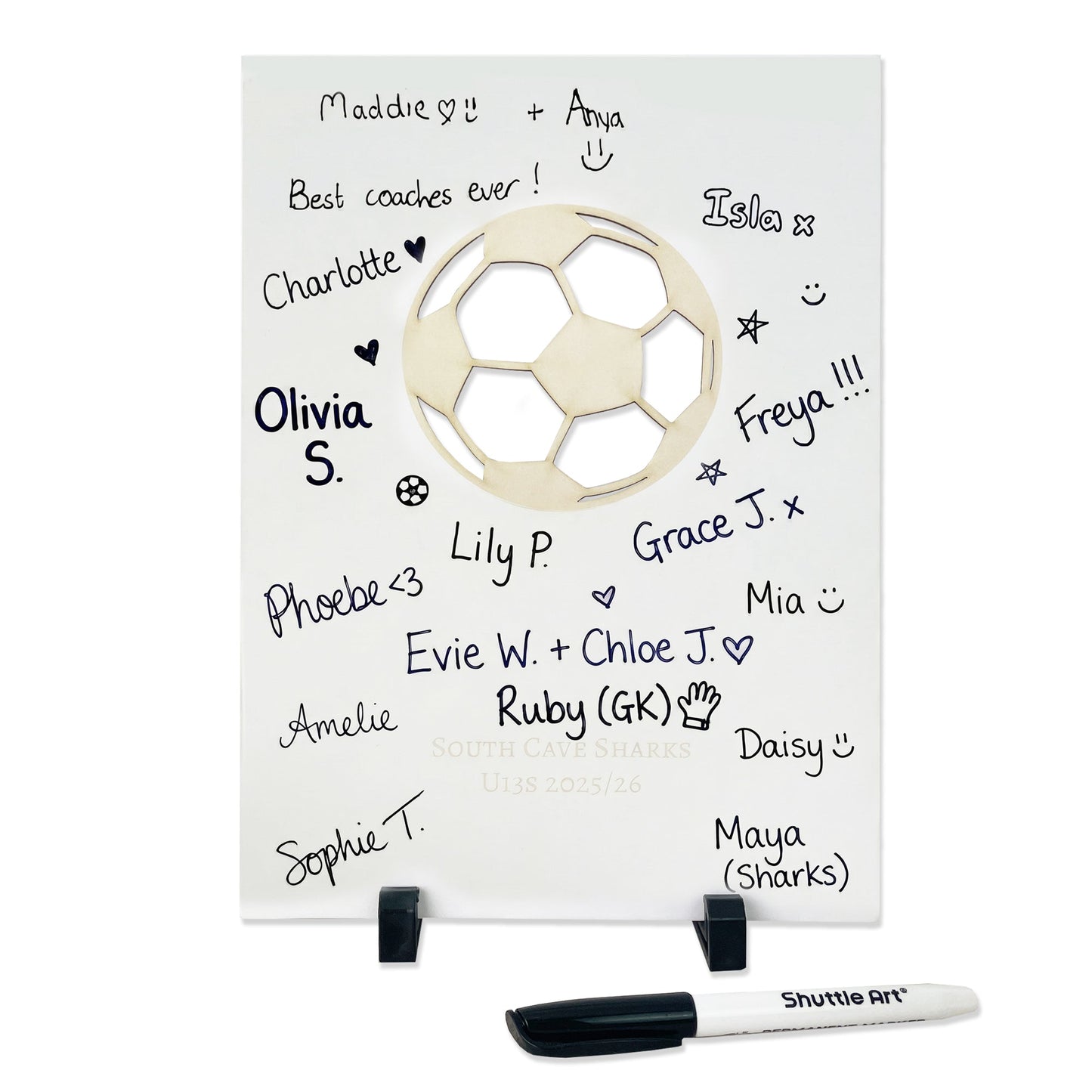 Personalised Sports Signature Board & Pen | End of Season Coach Gift