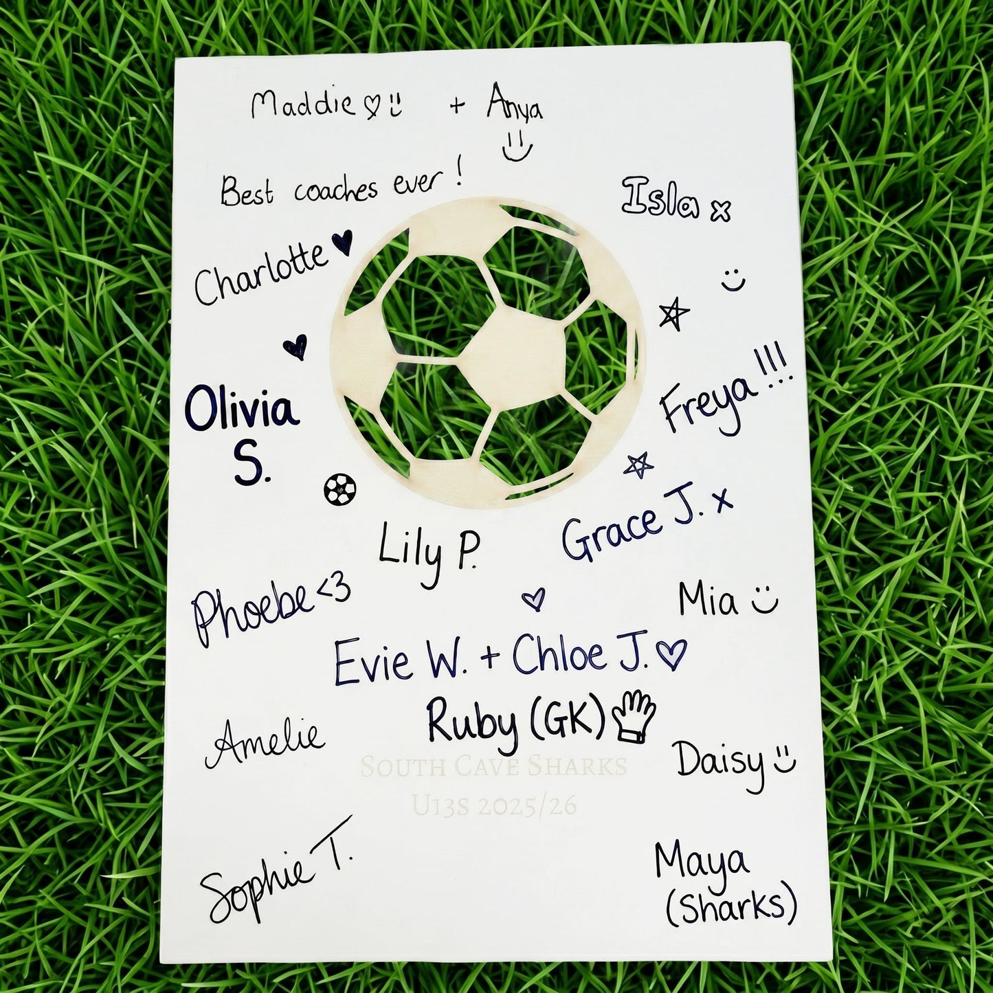 Personalised Sports Signature Board & Pen | End of Season Coach Gift