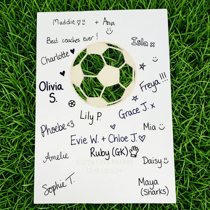 Personalised Sports Signature Board & Pen | End of Season Coach Gift