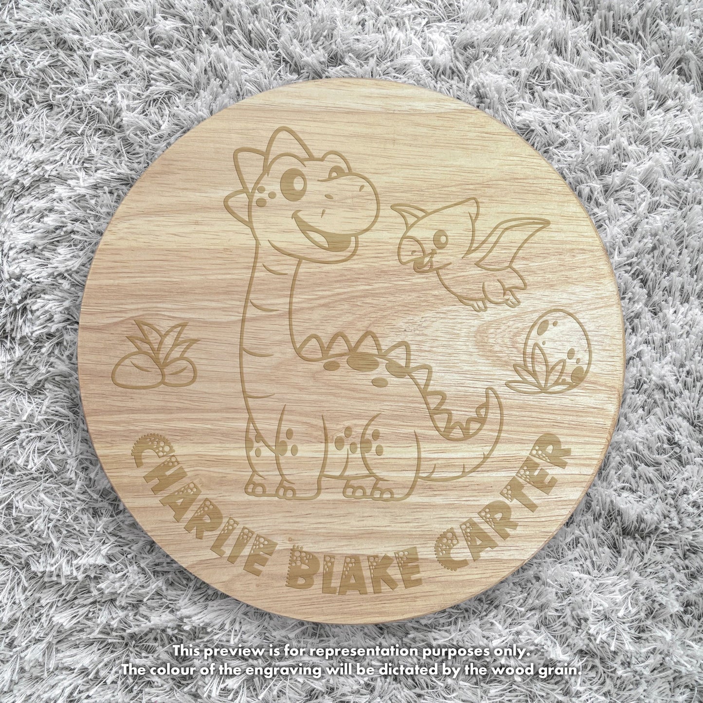 Personalised Wooden Dinosaur Toddler Step Stool | Nursery Decor & First Birthday Gift