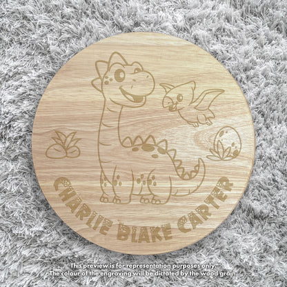 Personalised Wooden Dinosaur Toddler Step Stool | Nursery Decor & First Birthday Gift