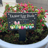 Personalised Colourful Easter Slate Garden Marker