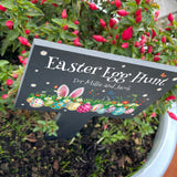 Personalised Colourful Easter Slate Garden Marker