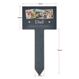 Personalised Large Photo Memorial Slate Plant Marker