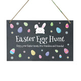 Personalised Pastel Easter Eggs Slate Hanging Sign 25 x 15cm