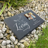 Personalised In Loving Memory Dove Photo Slate Grave Marker 30 x 20cm