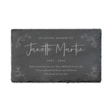 Personalised Wreath Memorial Slate Grave Marker 30 x 20cm