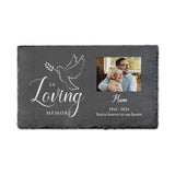 Personalised In Loving Memory Dove Photo Slate Grave Marker 30 x 20cm