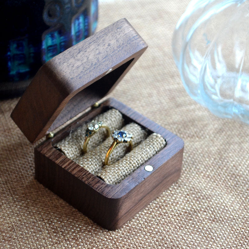 Custom Engraved Glass Wedding Ring Box – WeddingStory Shop