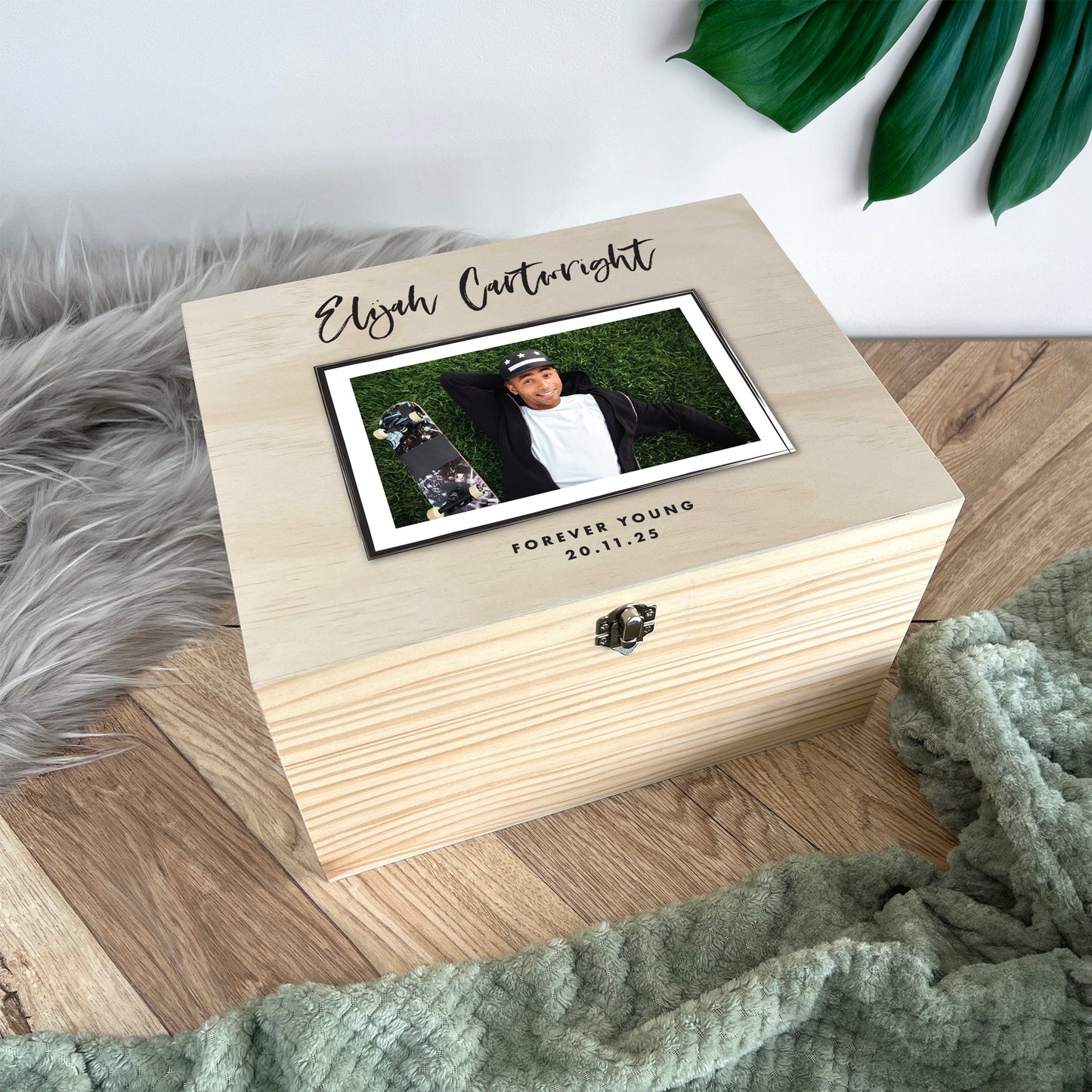 Personalised Modern Any Occasion Landscape Photo Memory Box - 5 Sizes
