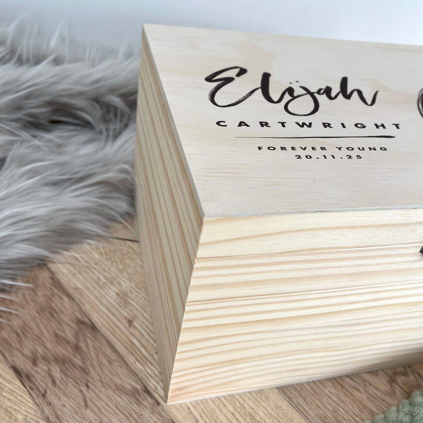 Personalised Modern Any Occasion Circle Photo Memory Box - 5 Sizes