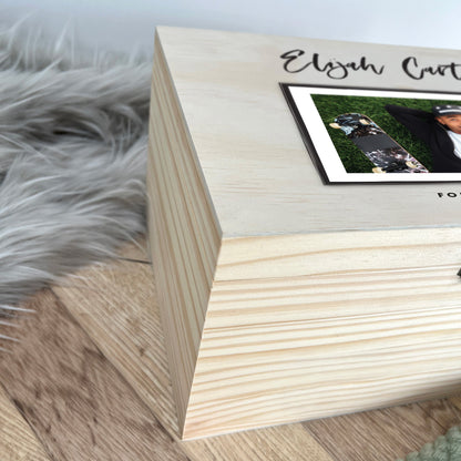Personalised Modern Any Occasion Landscape Photo Memory Box - 5 Sizes