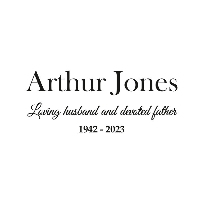 Personalised Bamboo Urn with Traditional Engraved Message