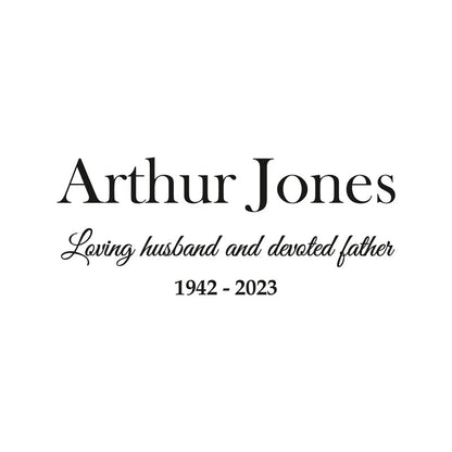 Personalised Bamboo Urn with Traditional Engraved Message