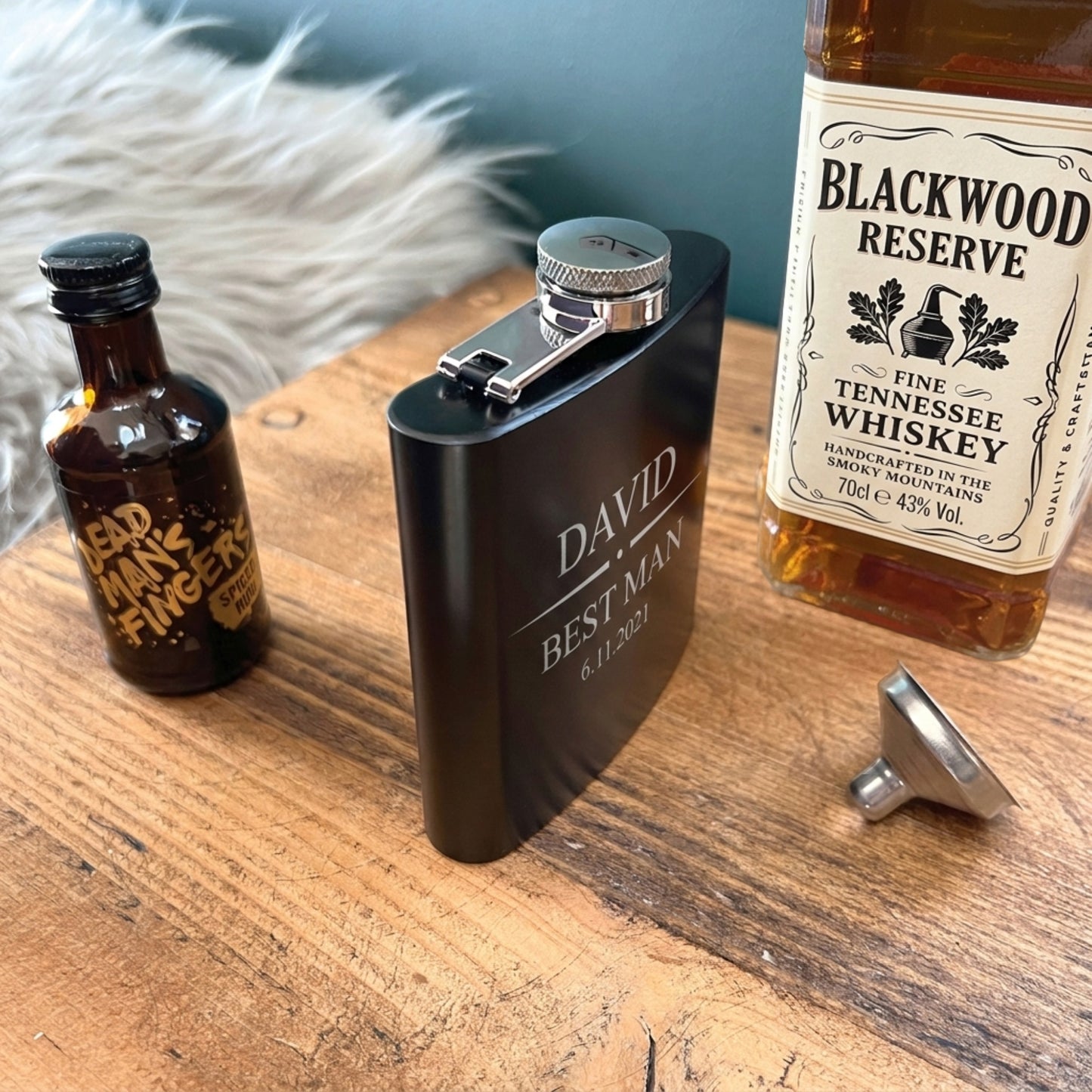 Personalised Engraved Wedding Special Occasion Hip Flask 6oz