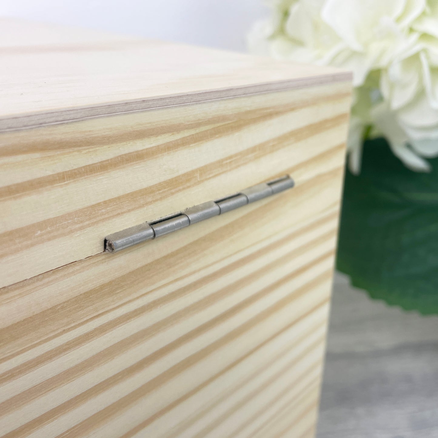 Personalised Wooden Botanical Wedding Keepsake Memory Box - 5 Sizes (16cm | 20cm | 26cm | 30cm | 36cm)