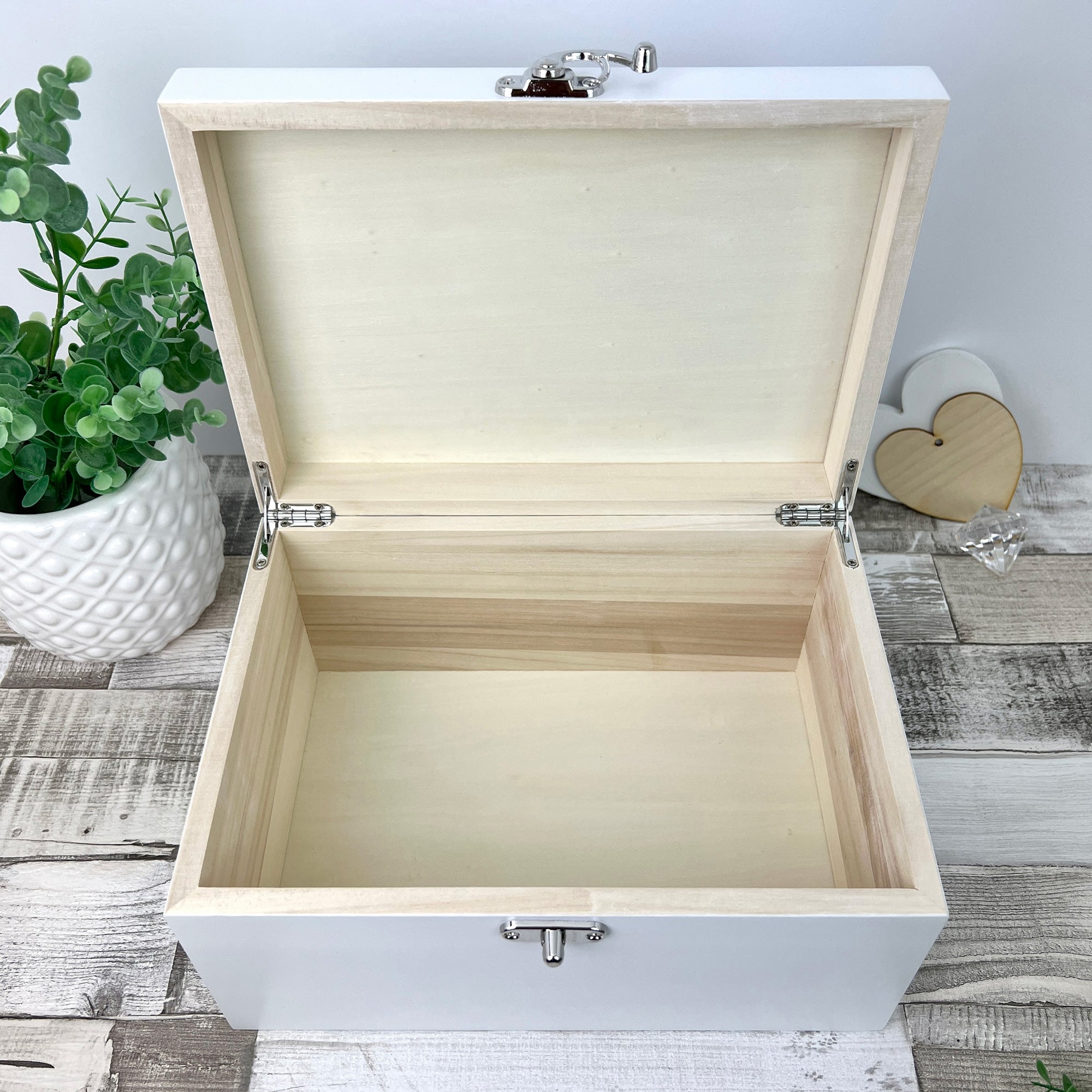Personalised Heart Map Location White Keepsake Box - 3 Sizes