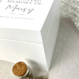 Personalised In Loving Memory Pet Photo White Memorial Keepsake Box - 3 Sizes