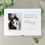 Personalised In Loving Memory Pet Photo White Memorial Keepsake Box - 3 Sizes