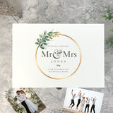 Personalised Wreath Wedding White Wooden Keepsake Memory Box - 3 Sizes (22cm | 27cm | 30cm)