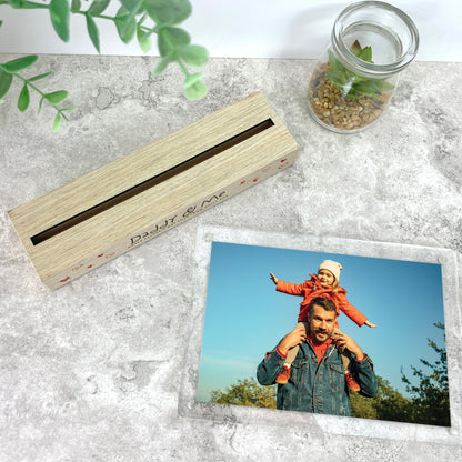 Personalised Kids Handwriting Style Wooden Base 6x4" Photo Frame