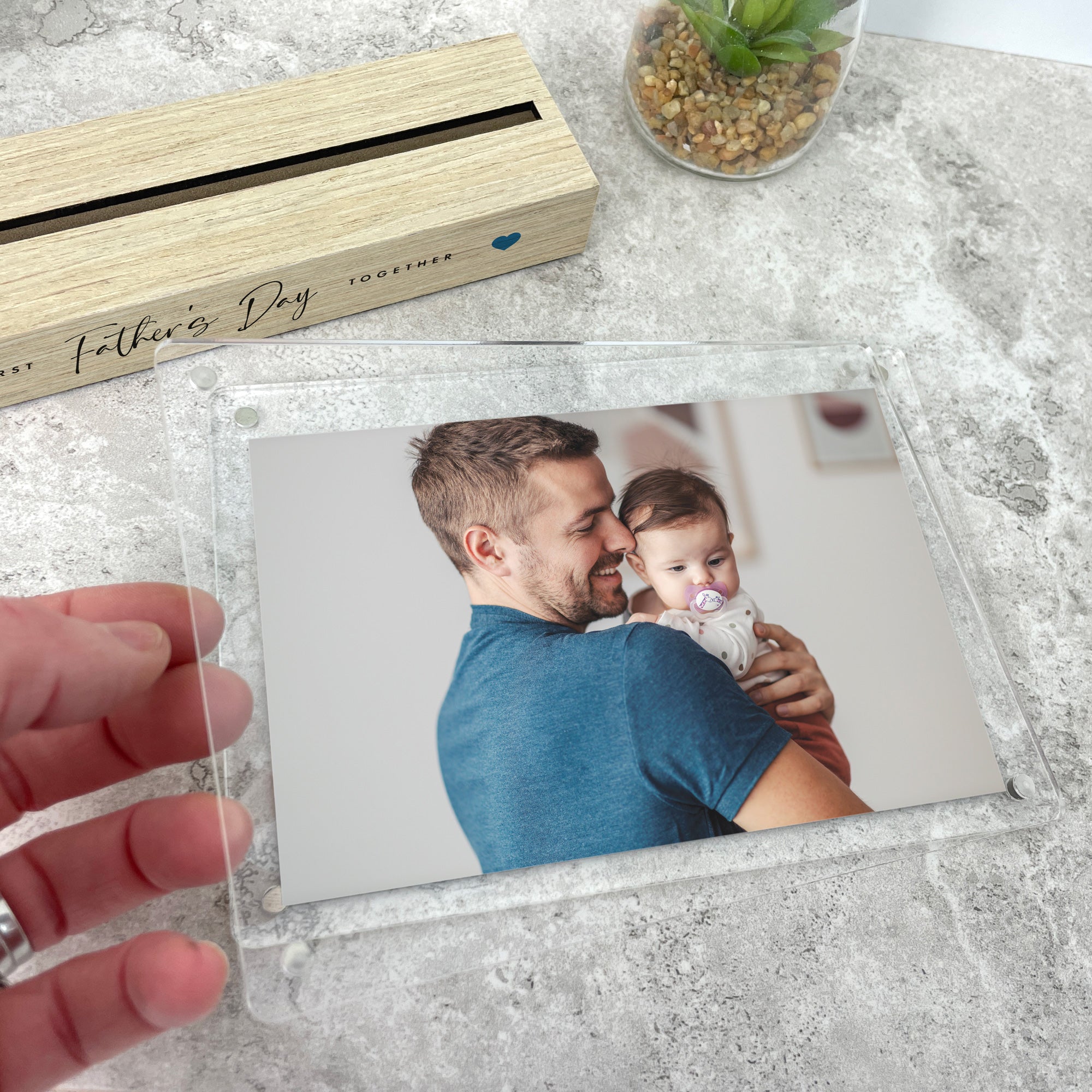 Personalised 'Our First...' Wooden Base 6x4