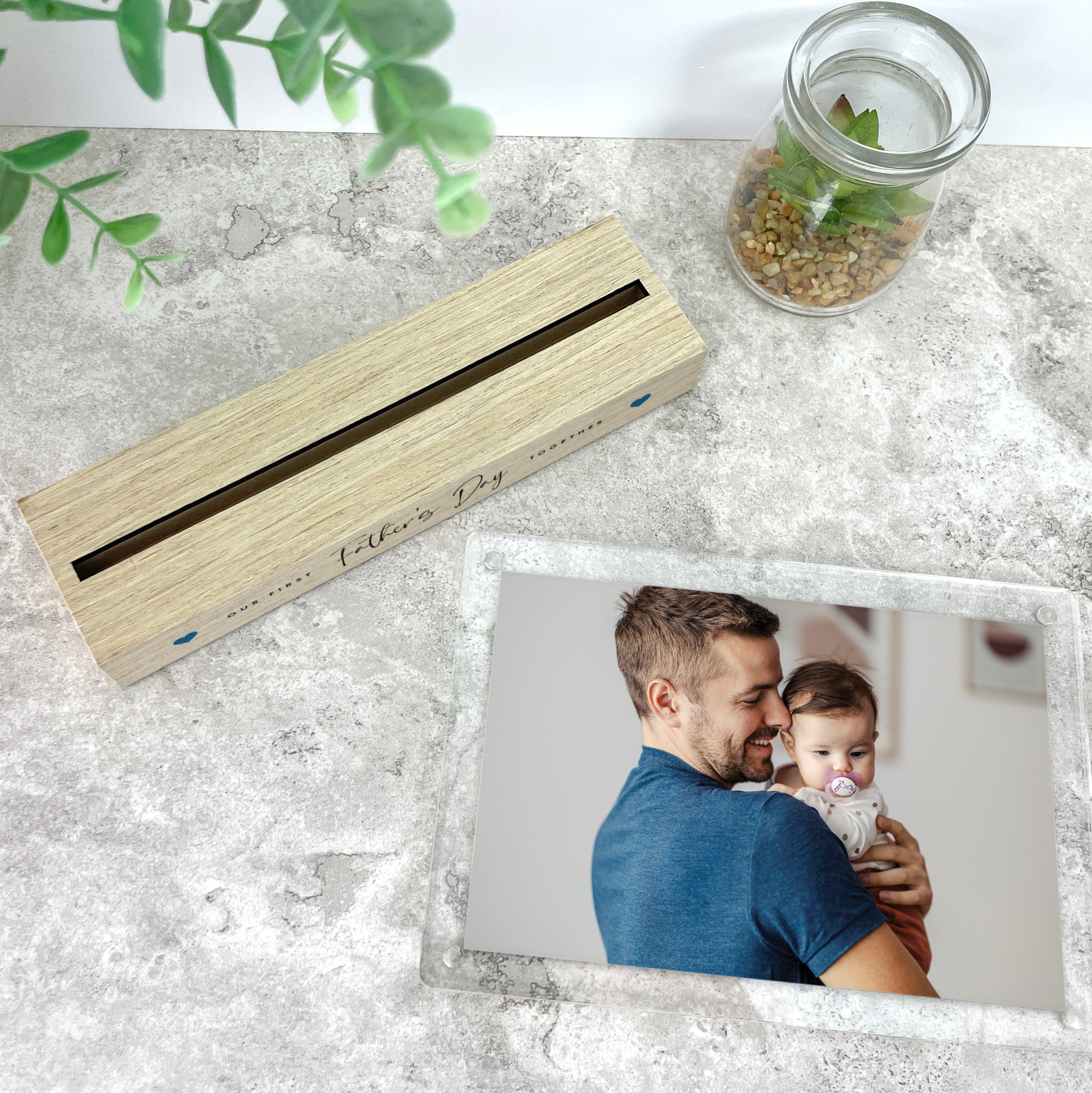Personalised 'Our First...' Wooden Base 6x4